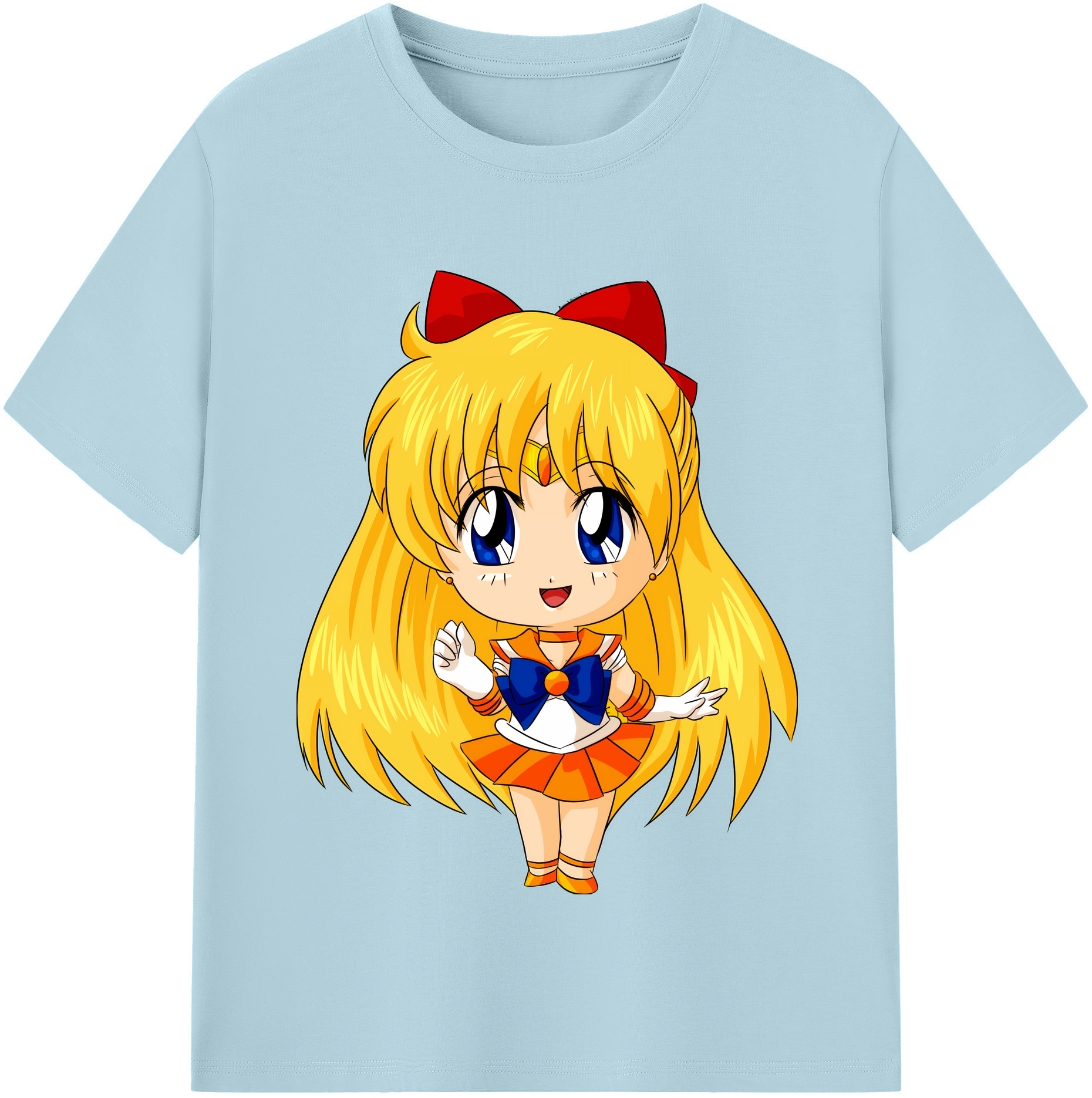 （画像用） 美少女戦士セーラームーン 愛野 美奈子 あいの みなこ Sailor Moon Aino Minako 綿100％半袖Tシャツ（フロントプリント）